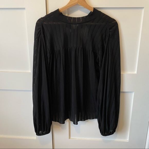 Zara Black Blouse with Bow - Picture 2 of 3